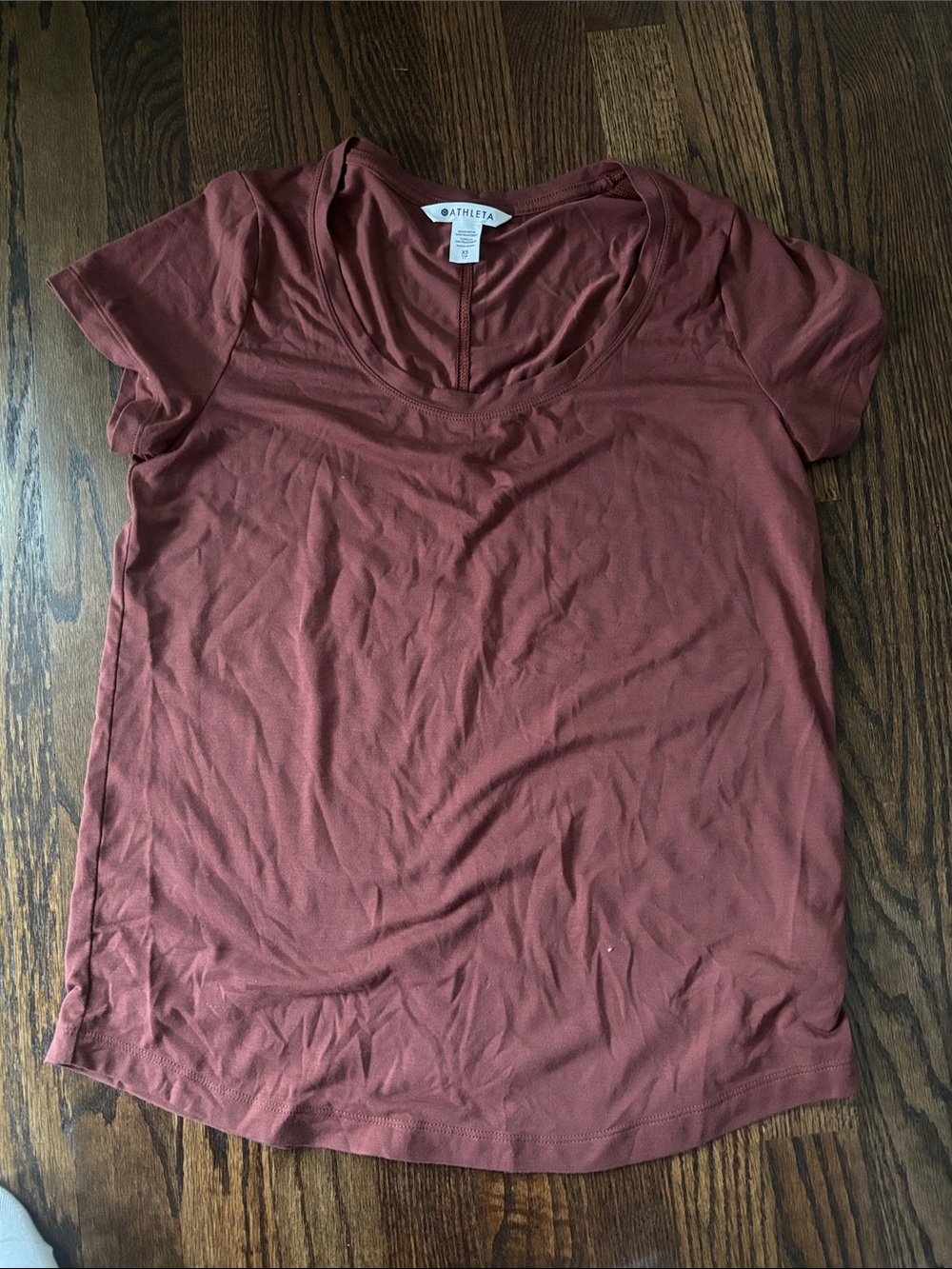 Athleta Women's Scoop Neck Short Sleeve Top - Rust great quality
